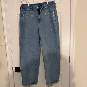Old Navy High Rise OG Loose Women's Jeans with Rhinestones